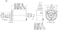 Dimensional Drawing for AX 70 Series Ex Absolute Encoder