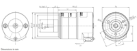 Dimensional Drawing for AX 73 - Profibus Series Ex Absolute Encoder