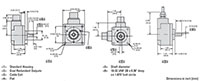 Dimensional Drawing for HD25 Series Heavy-Duty Optical Incremental Encoder