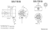 Dimensional Drawing for AR 60 Series Absolute Encoder