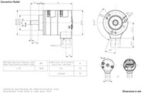 Dimensional Drawing for AX 65 - CANopen Series EX Heavy Duty Absolute Encoder