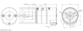 Dimensional Drawing for AX 73 - Profibus Series Ex Absolute Encoder