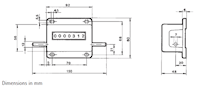 Dimensional Drawing for Type 110/110/205/312 Revolution, Length, and Stroke Counter with Key Reset