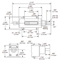 Dimensional Drawing for 1133/1134 Series High Speed Counter