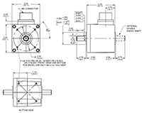 Dimensional Drawing for NexGen 22 Series QUBE Incremental Encoders""