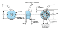 Dimensional Drawing for Model 260 Incremental Encoder 
