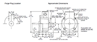 Dimensional Drawing for 60P Series Heavy-Duty Rotopulser©