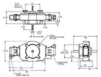 Dimensional Drawing for 6200 Series NexGen RIM Tach Mill-Duty Incremental Encoders