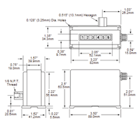 7030 Series Pneumatic General Purpose Counter