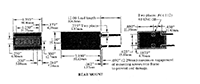 Dimensional Drawing for 7495 Series Small Nonreset Electric Totalizer