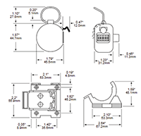 Dimensional Drawing for 7623 Series Hand Tally