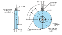 Dimensional Drawing for Model 775 Incremental Encoder 