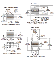 Dimensional Drawing for 7790/7791 Series Miniature Electro-Mechanical Totalizer