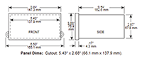 Dimensional Drawing for 7910 Series Programmable Counter