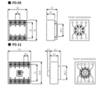 Dimensional Drawing for 8-Pin/11-Pin Controller Socket