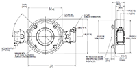 Dimensional Drawing for 8500 Series NexGen RIM Tach Bearingless Incremental Encoders
