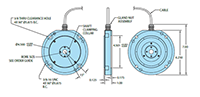 Dimensional Drawing for Model 865T Stainless Steel Encoder 