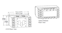 Dimensional Drawing for A103P Programmable Rate Meter