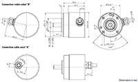 Dimensional Drawing for AC 36 - BiSS/SSI Bidirectional Serial Synchronous/Synchronous Serial Interface Series Absolute Encoder