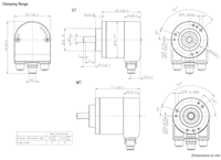 Dimensional Drawing for AC 58 - Profinet Series Absolute Encoder