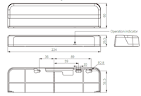 Dimensional Drawing for ADS-A Series Automatic Door Sensors
