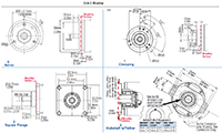 Dimensional Drawing for AI25 Profibus Series Absolute Encoder