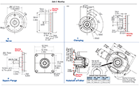 Dimensional Drawing for AI25 SSI/BiSS Synchronous Serial Interface/Bidirectional Serial Synchronous Series Absolute Encoder