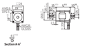 Dimensional Drawing for AK Series Standard/Built-in Brake Type 5-Phase Stepper Motor