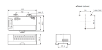Dimensional Drawing for ARD-A Series DeviceNet Analog Remote Input/Output (I/O) Modules