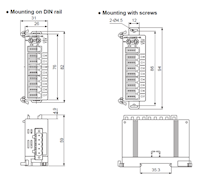 Dimensional Drawing for ARD-D Series DeviceNet Analog Remote Input/Output (I/O) Modules