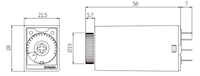 Dimensional Drawing for ATM Series Analog Timer