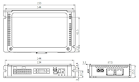 Dimensional Drawing for AiC-D-EC Series EtherCAT Communication Type 2-Phase Closed-Loop Stepper Motor Driver