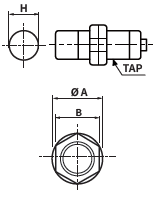 Dimensional Drawing for PRFD Series Cylindrical Inductive Full-Metal Long-Distance Proximity Sensor
