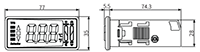Dimension Drawing for TF3 Series Refrigeration Temperature Controller