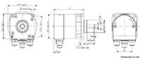 Dimensional Drawing for AC 61 - Profinet Series Stainless Steel Encoder