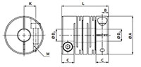 Dimensional Drawing for Flexible Shaft Couplings