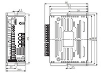 Dimensional Drawing for MD2U-ID20 Series Intelligent Type 2-Phase Stepper Motor Driver