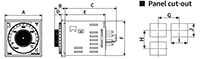 Dimensional Drawing for TA Series Analog Non-Indication Type Proportional-Integral-Derivative (PID) Temperature Controller