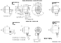 Dimensional Drawing for AC 58 - Profibus Series Absolute Encoder