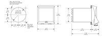 Dimensional Drawing for CX400 Dual Setpoint Timer/Counter