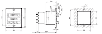 Dimensional Drawing for Type 886/887 Adding Preset Counter for Front Panel Mounting
