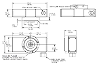 Dimensional Drawing for EN44 Series Zone 1 Hazardous Duty Area Rated Encoder