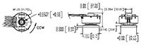 Dimensional Drawing for F10 Servo Duty Encoder for Stepper and Small Servo Motor