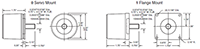 Dimensional Drawing for H20 Series Shafted Incremental Encoder