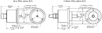 Dimensional Drawing for H56 Series Heavy-Duty Incremental Encoder