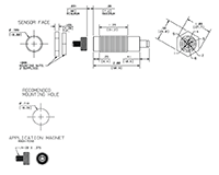Dimensional Drawing for HDP18 Series Heavy-Duty Shaft-Less Encoder