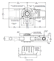 Dimensional Drawing for HSD35 Series Heavy-Duty Optical Incremental Encoder