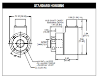 Dimensional Drawing for ISD25 Series Hazardous Duty Encoder