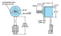 Dimensional Drawing for Model DR274 Direct Replacement Encoder for Perfecta Printing Presses The Microcut Controller