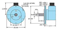 Dimensional Drawing for Model DR553 Direct Replacement Encoder for Dynapar™ Rotopulser© Model 60